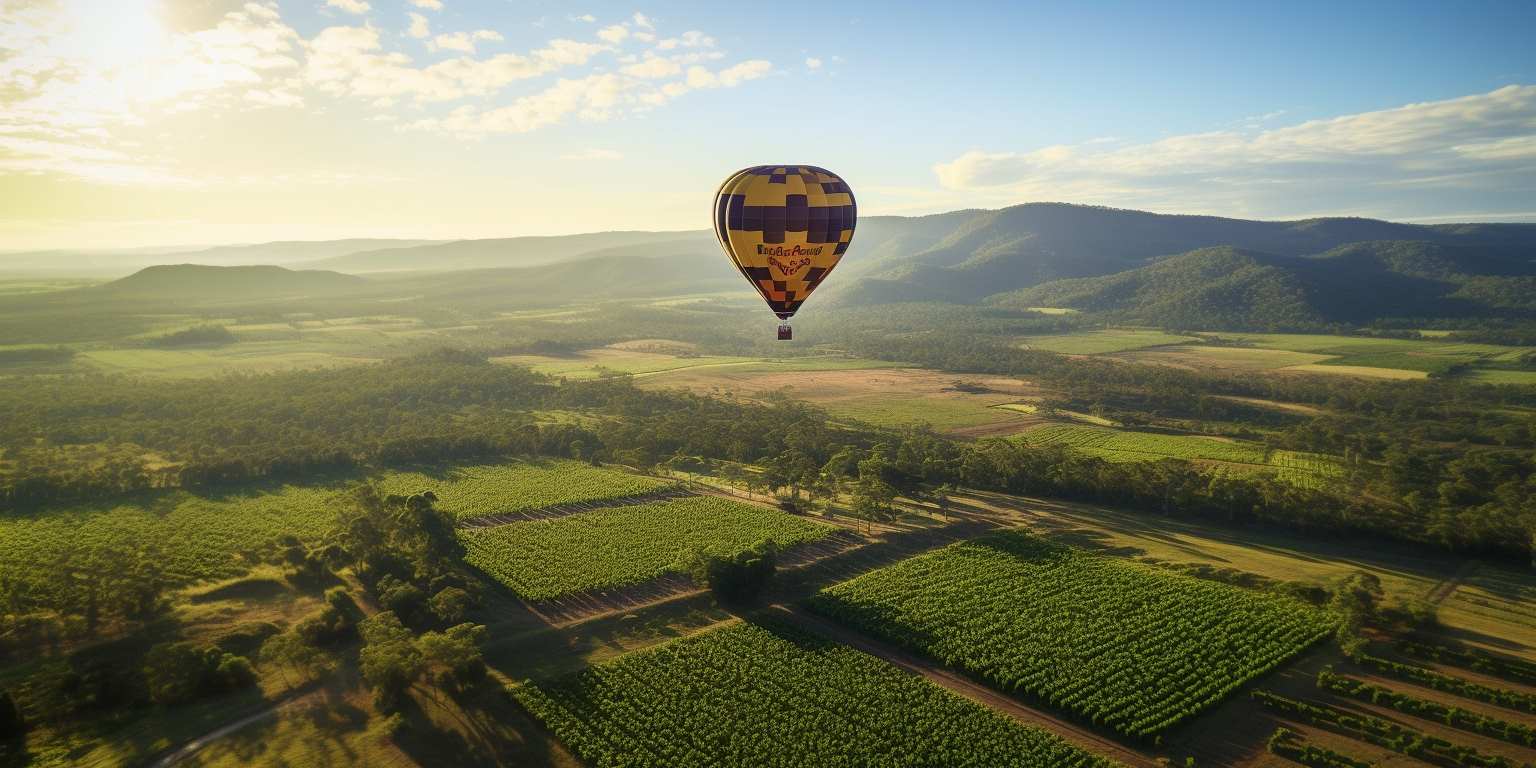 Brisbane: Zbor cu balonul cu aer cald cu mic dejun în podgorie