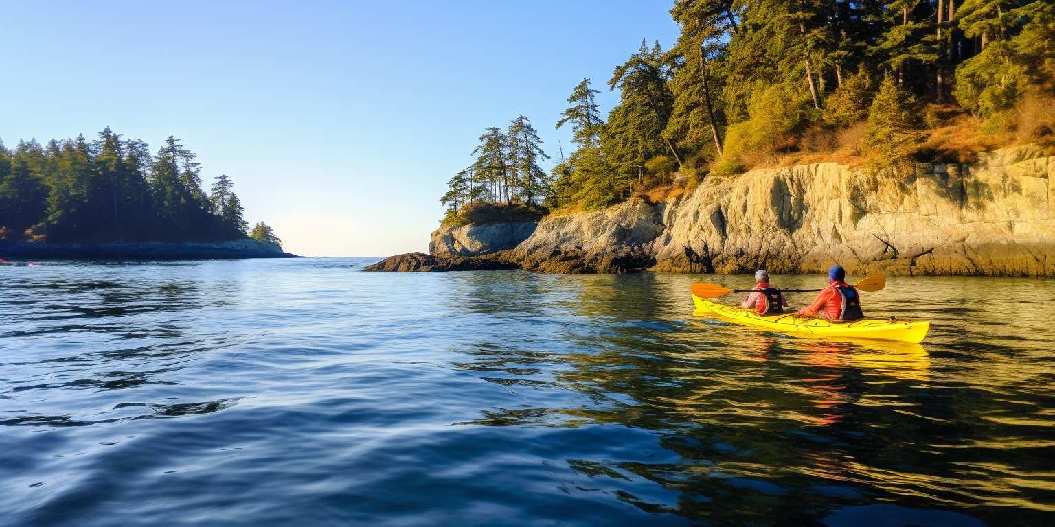 Excursie cu caiacul și observarea balenelor în Campbell River