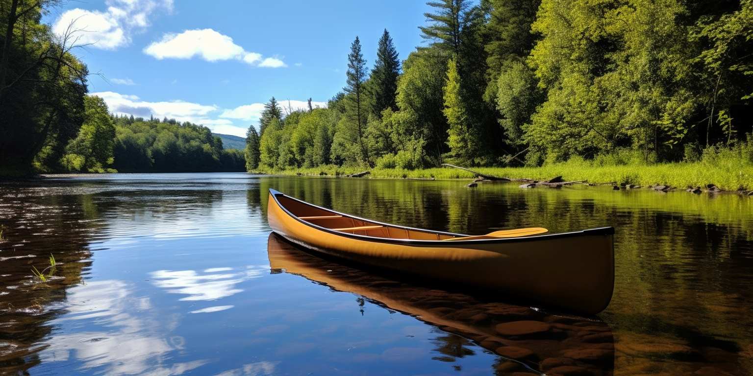 Excursie pe râul Rouge River în Mont-Tremblant: Canoe cu Ghidaj Propriu