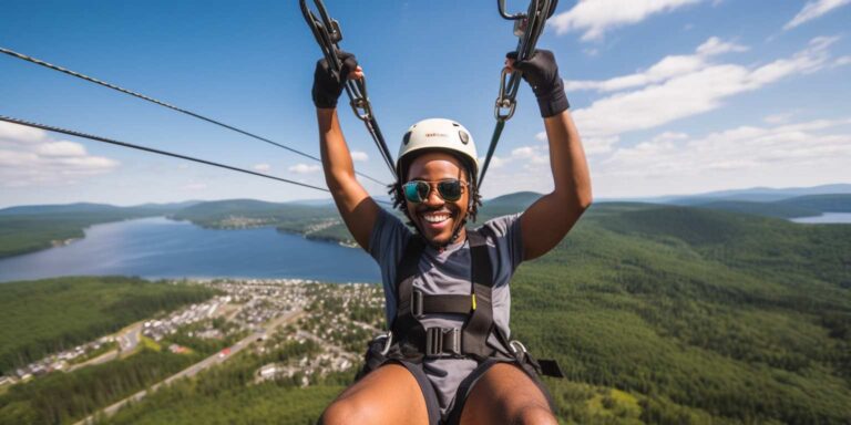 Experiență Tiroliană de 3 Ore la Mont Tremblant